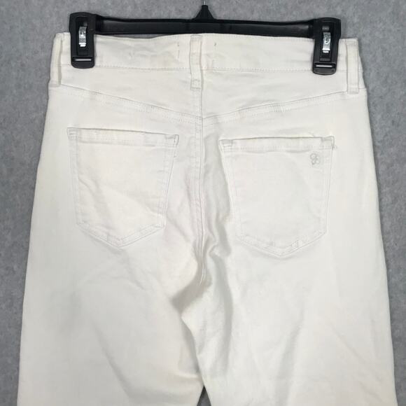 Jessica Simpson Jeans Size 26 Slim Straight Stretch Raw Frayed Hem Shark Bite - Picture 7 of 13